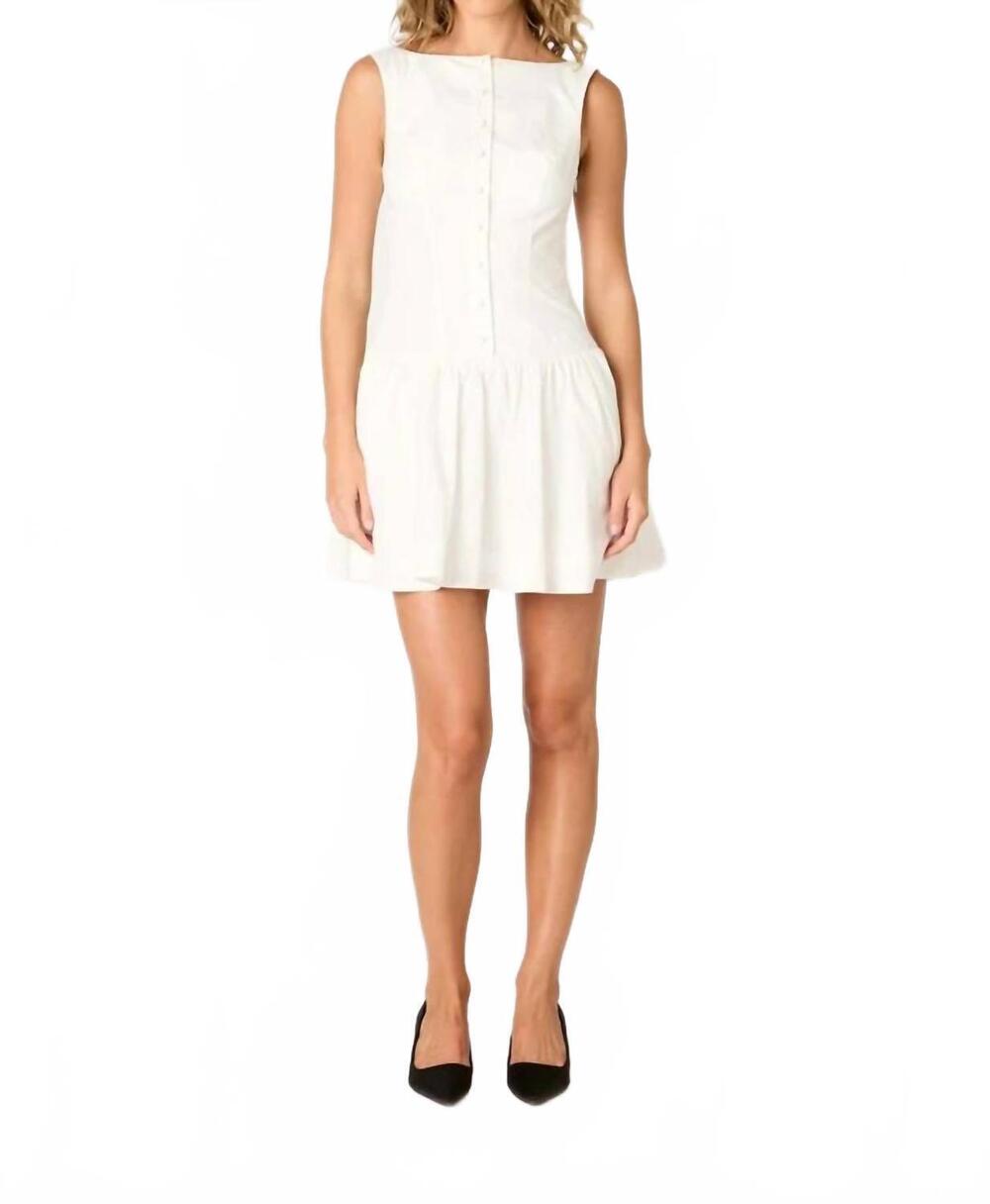 NEW NIA karo mini dress in white